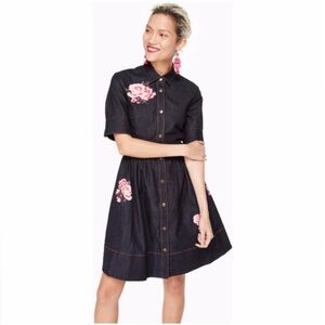 Kate Spade Broome Street Rose Denim Shirtdress
